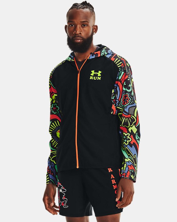 เสื้อแจ็คเก็ต UA Keep Run Weird สำหรับผู้ชาย in Black image number 1